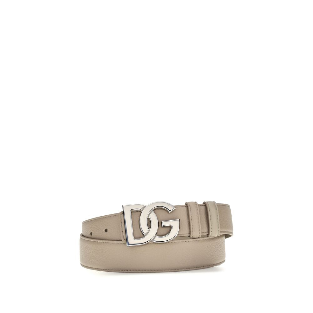 Dolce & Gabbana Beige Calf Leather Bos Taurus Regular Belt