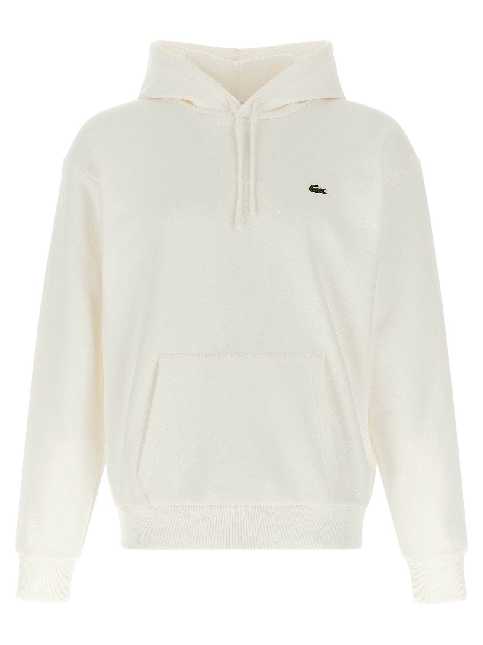 Lacoste White Cotton Sweatshirt