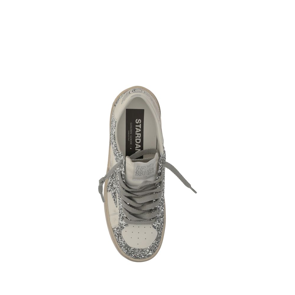 Golden Goose Gray Calf Leather Bos Taurus Low Top Sneakers