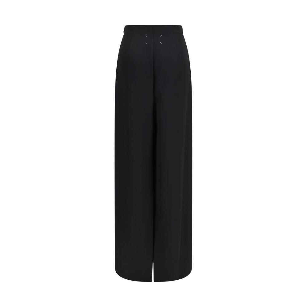 Maison Margiela Black Wool Oves Aries Long Skirt