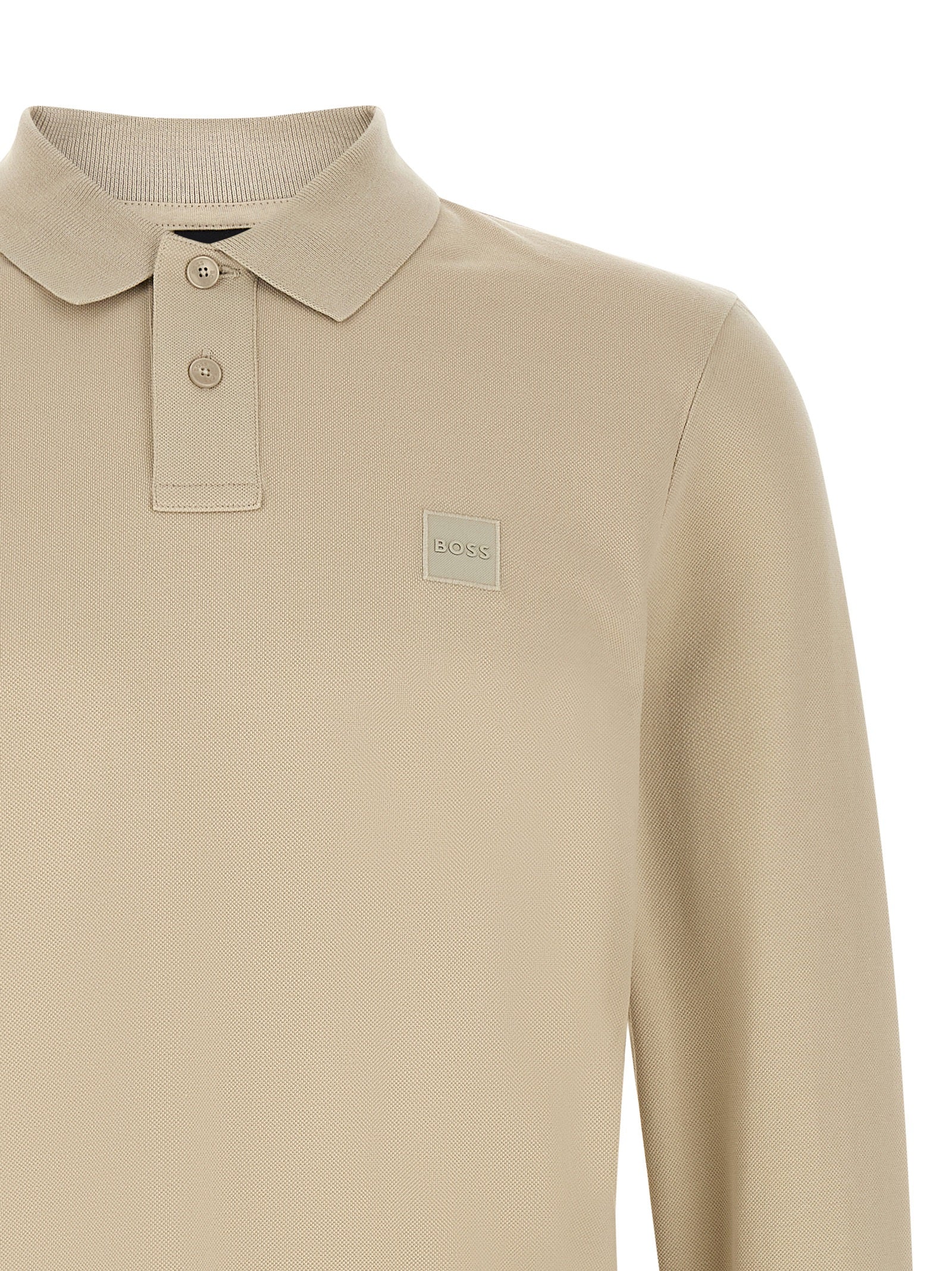 Hugo Boss Beige Cotton Polo Shirt
