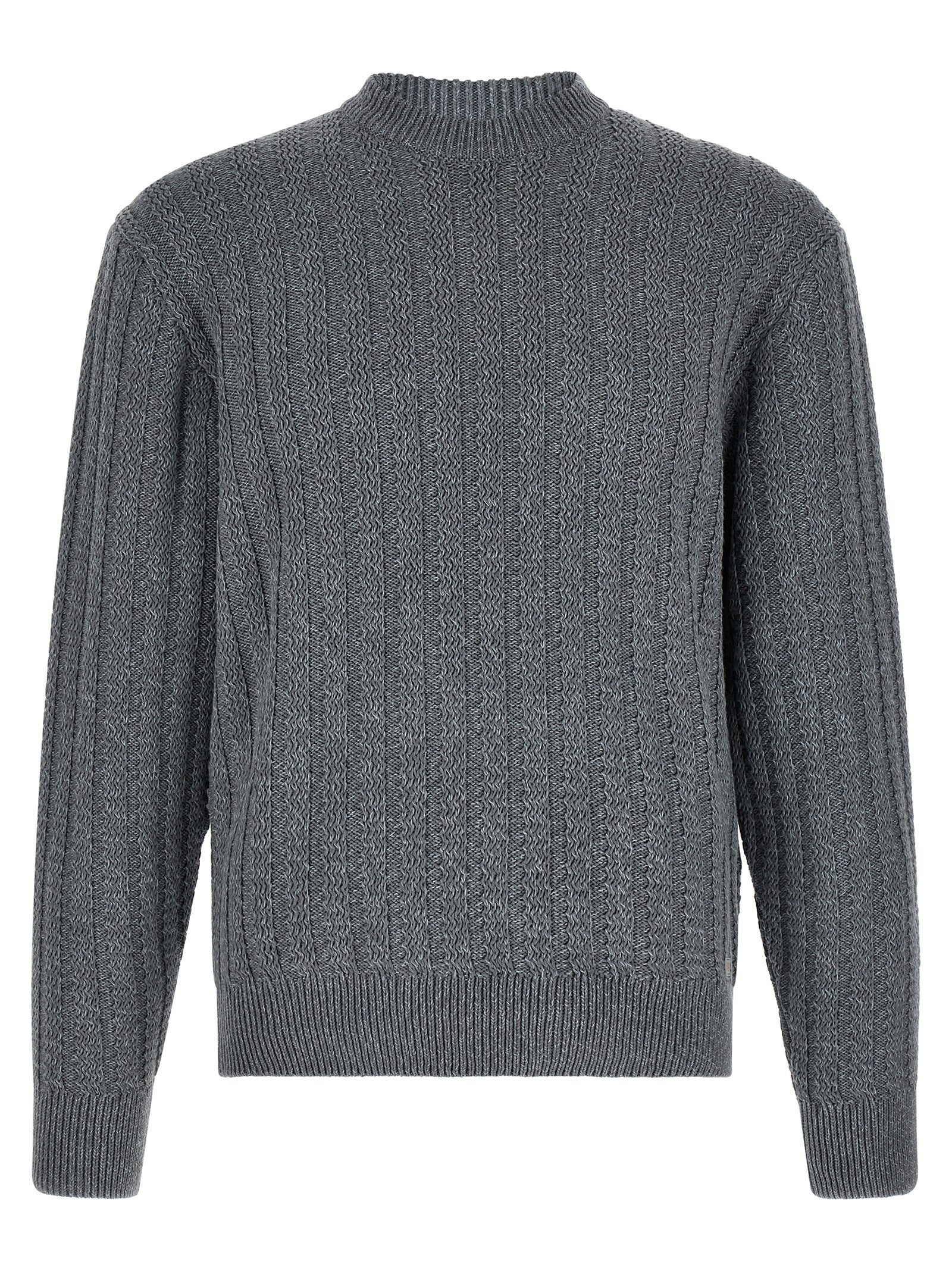 Hugo Boss Gray Cotton Cardigan