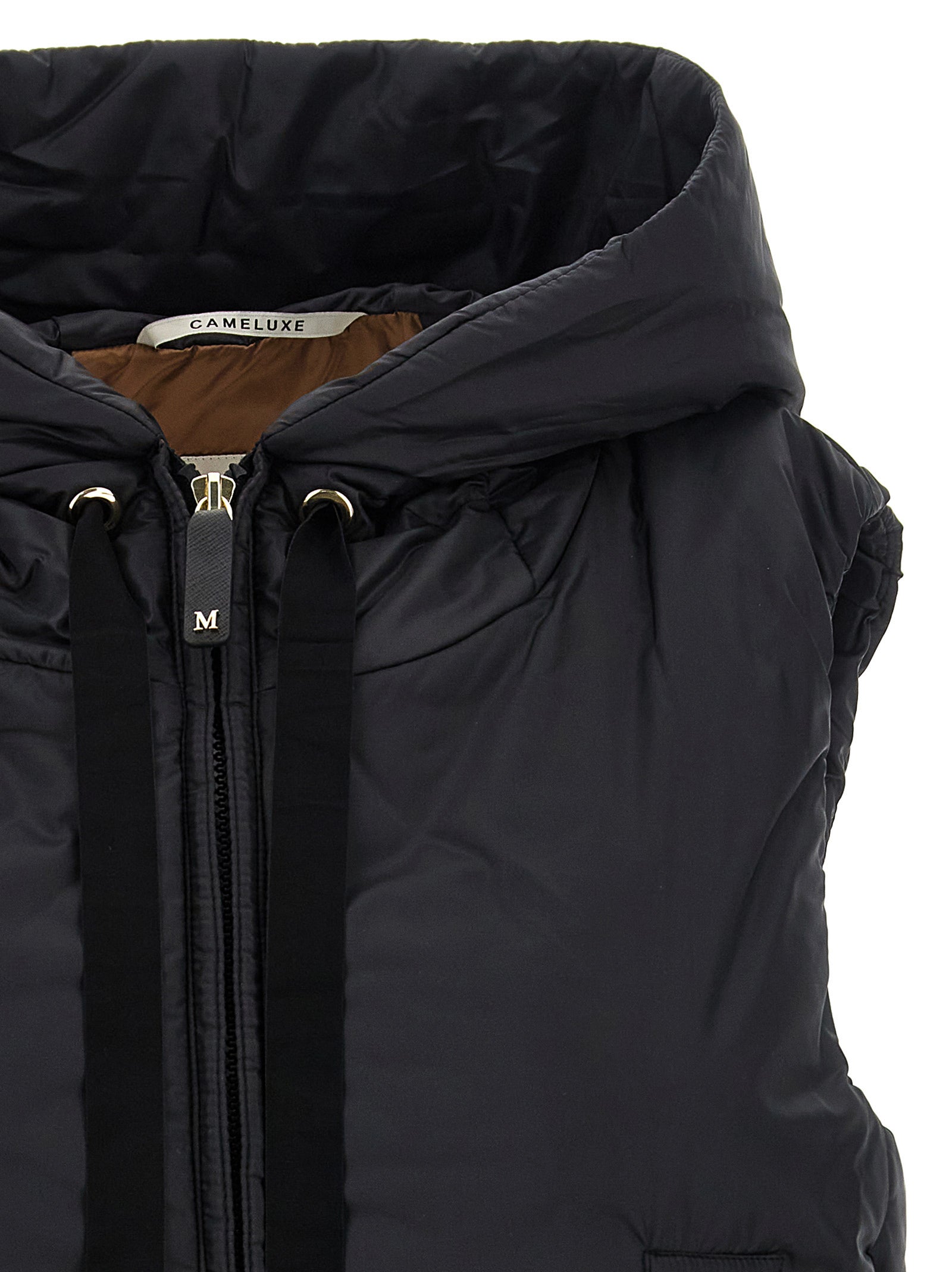 Max Mara Black Polyester Sleeveless Jacket