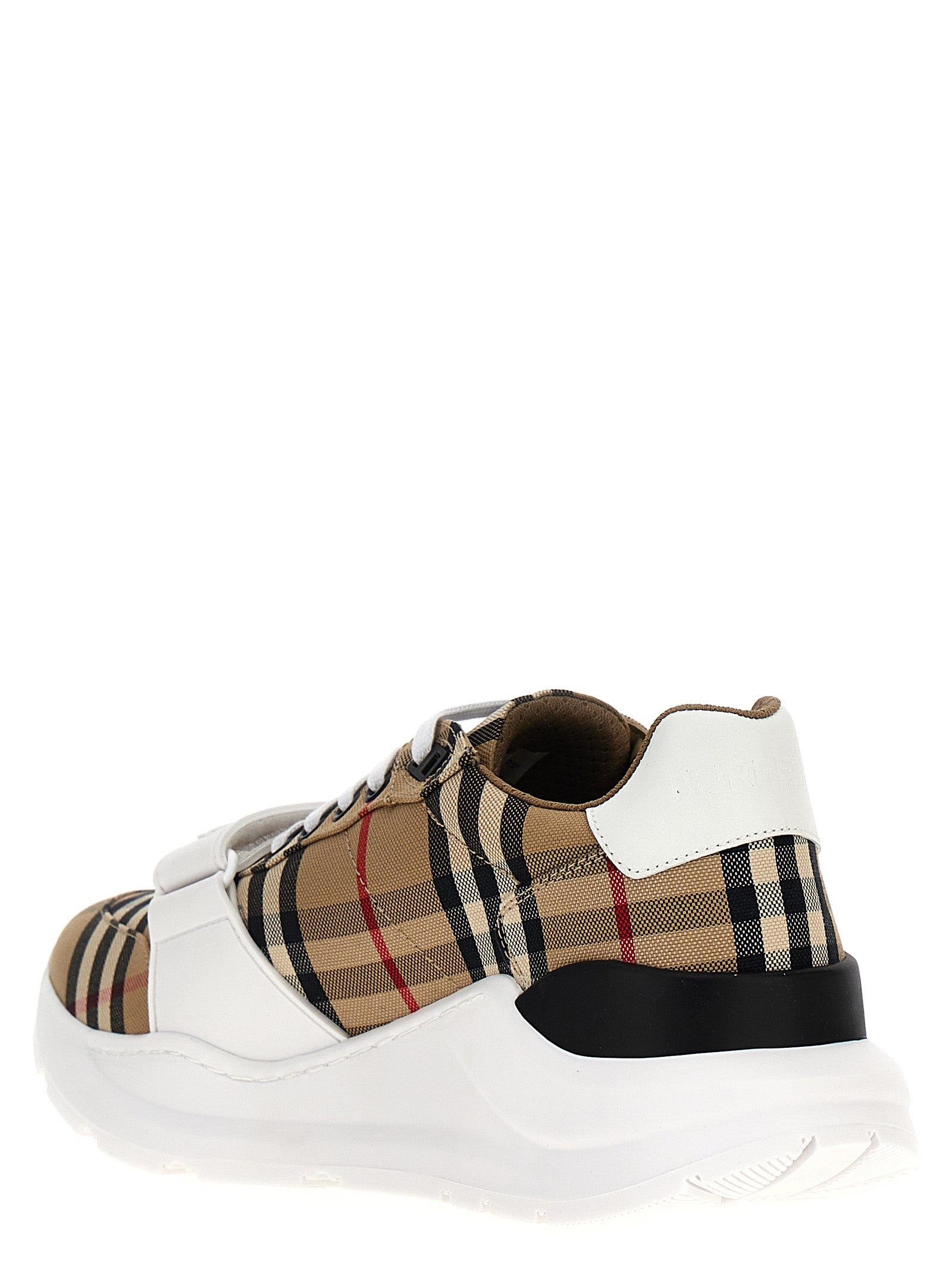 Burberry Beige Cotton Athletic Sneakers