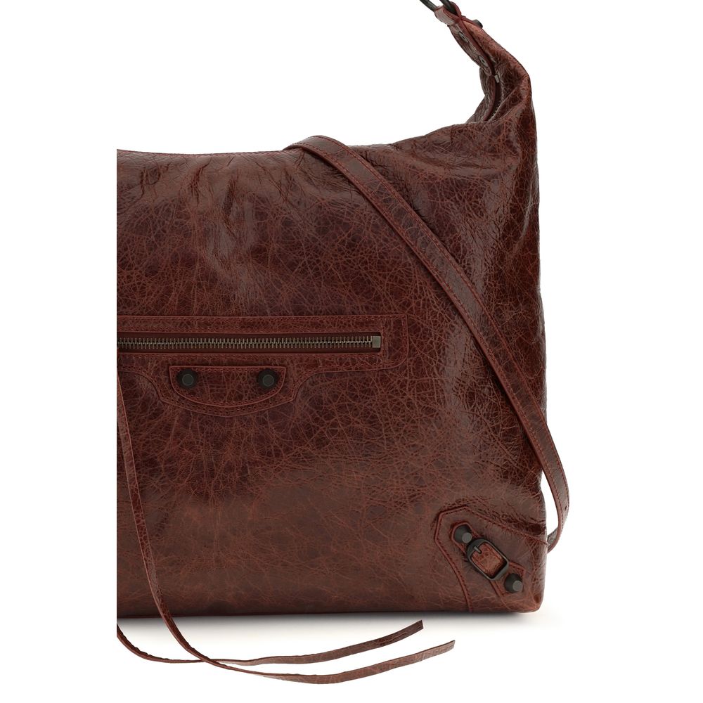 Balenciaga Bordeaux Lamb Ovis Aries Aries Shoulder Bag