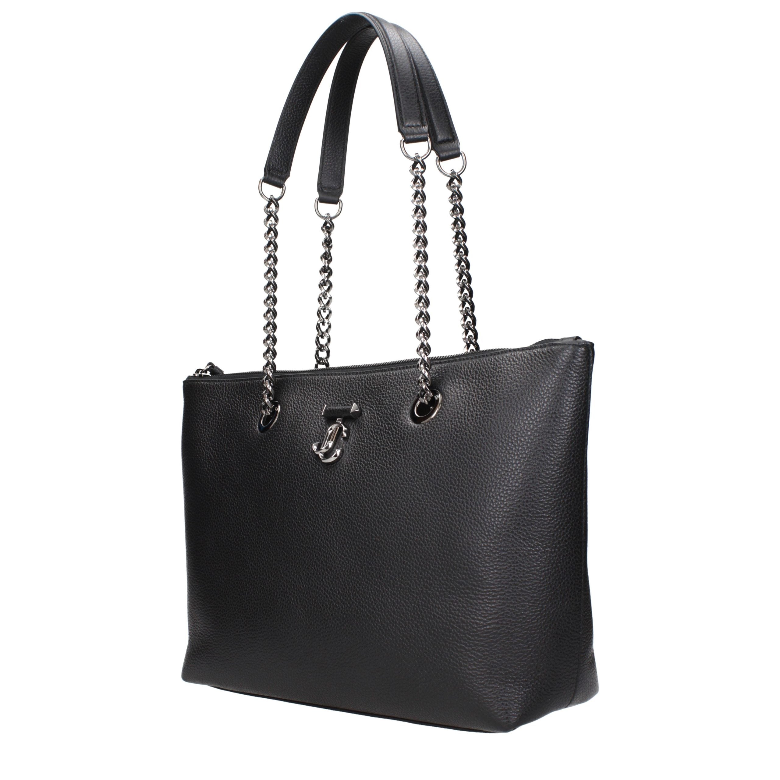 Jimmy Choo Black Leather Shoulder Bag