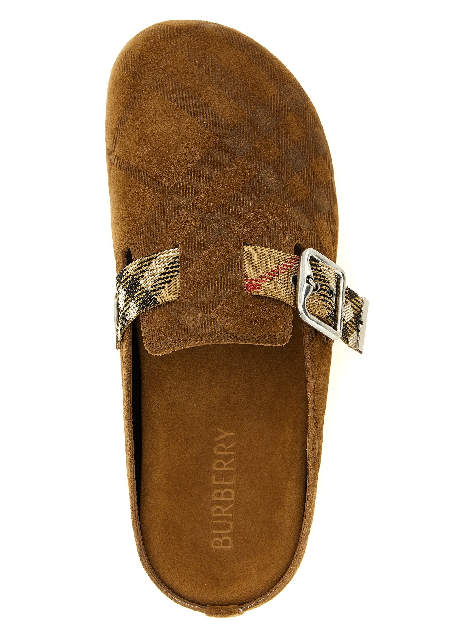 Burberry Brown Leather Clogs