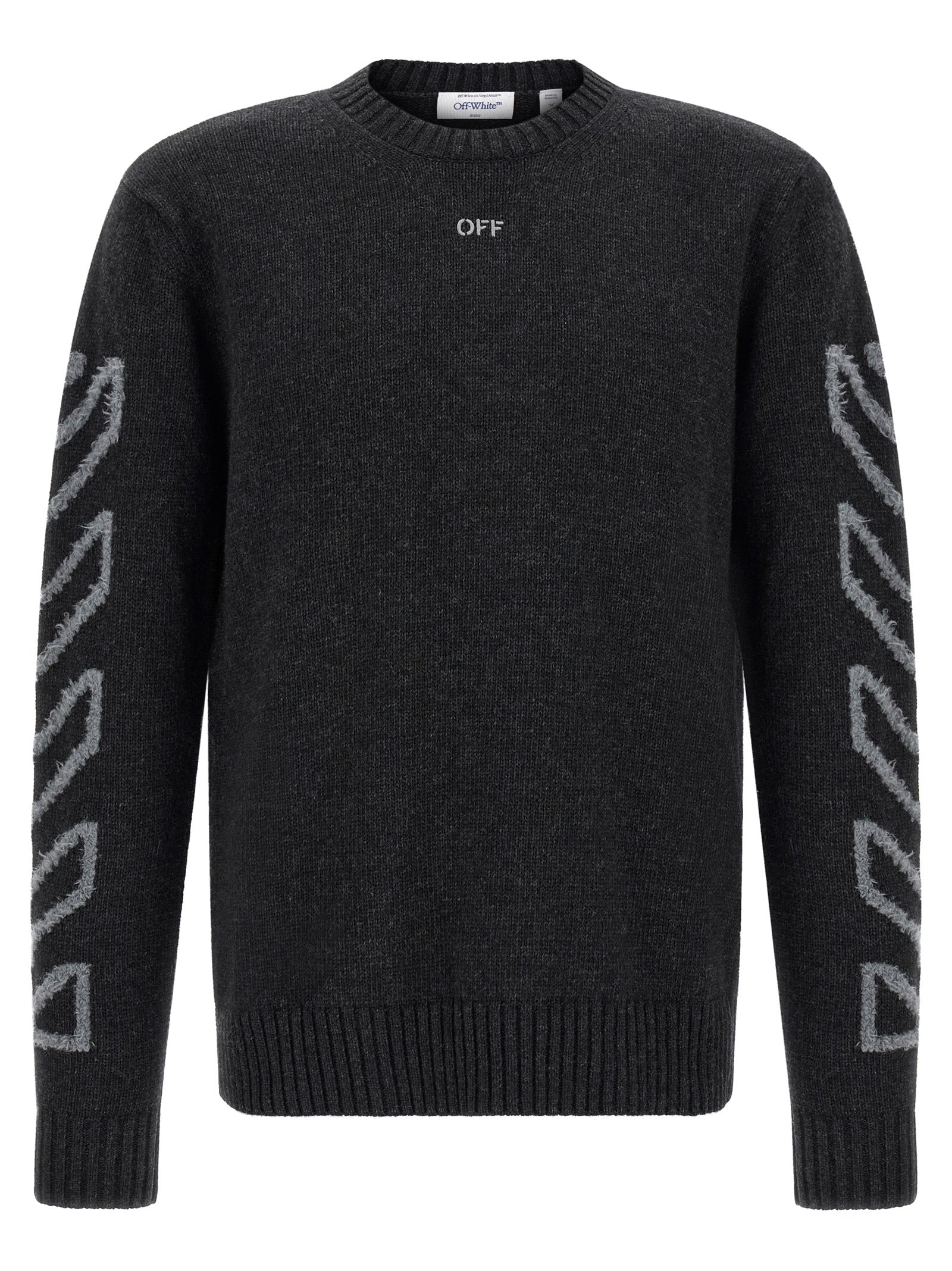 Off-White Gray Wool Cardigan
