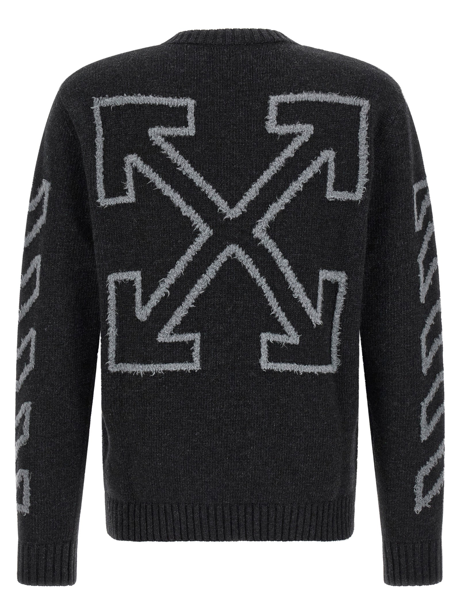 Off-White Gray Wool Cardigan