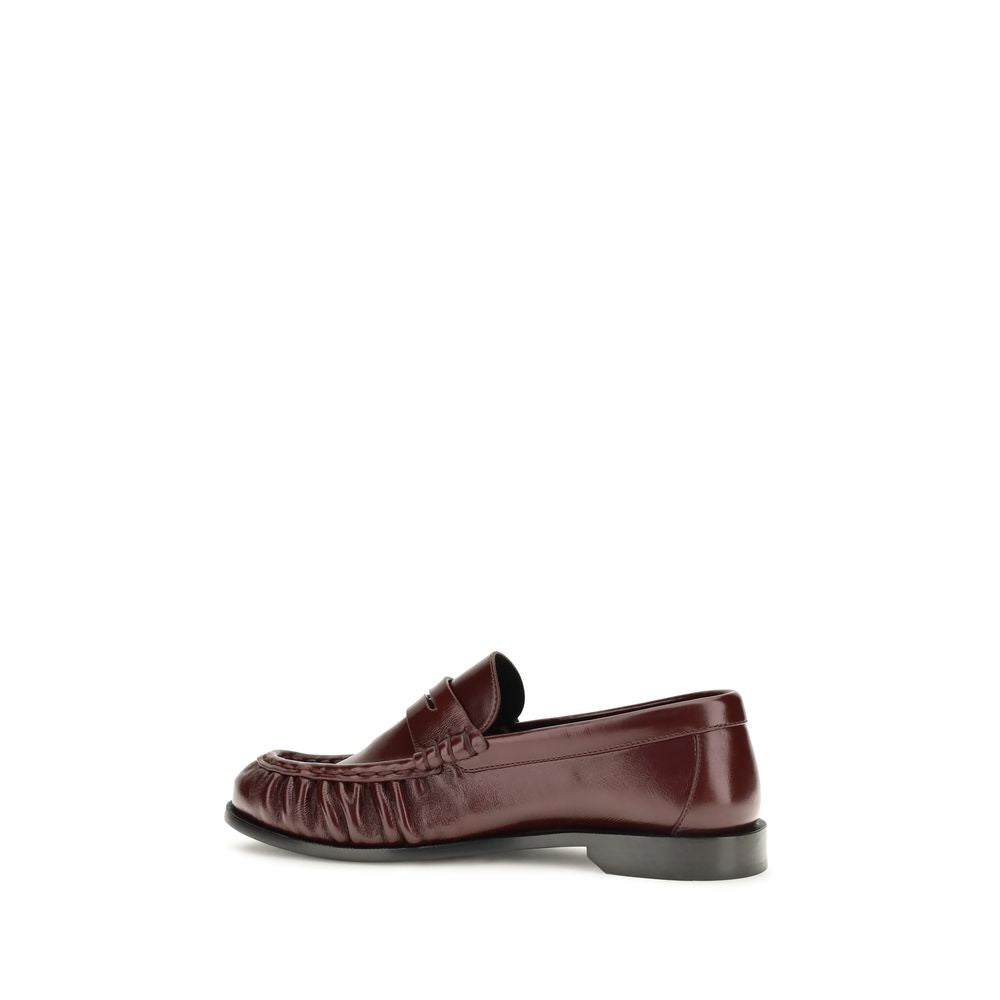 Saint Laurent Bordeaux Lamb Ovis Aries Aries Slip-On Loafers