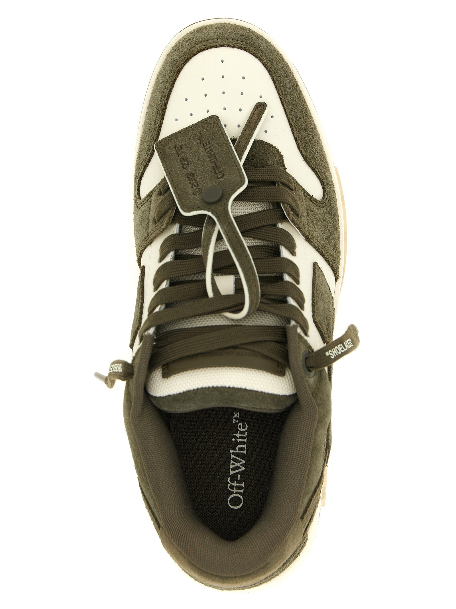 Off-White Bicolor Cowhide Athletic Sneakers