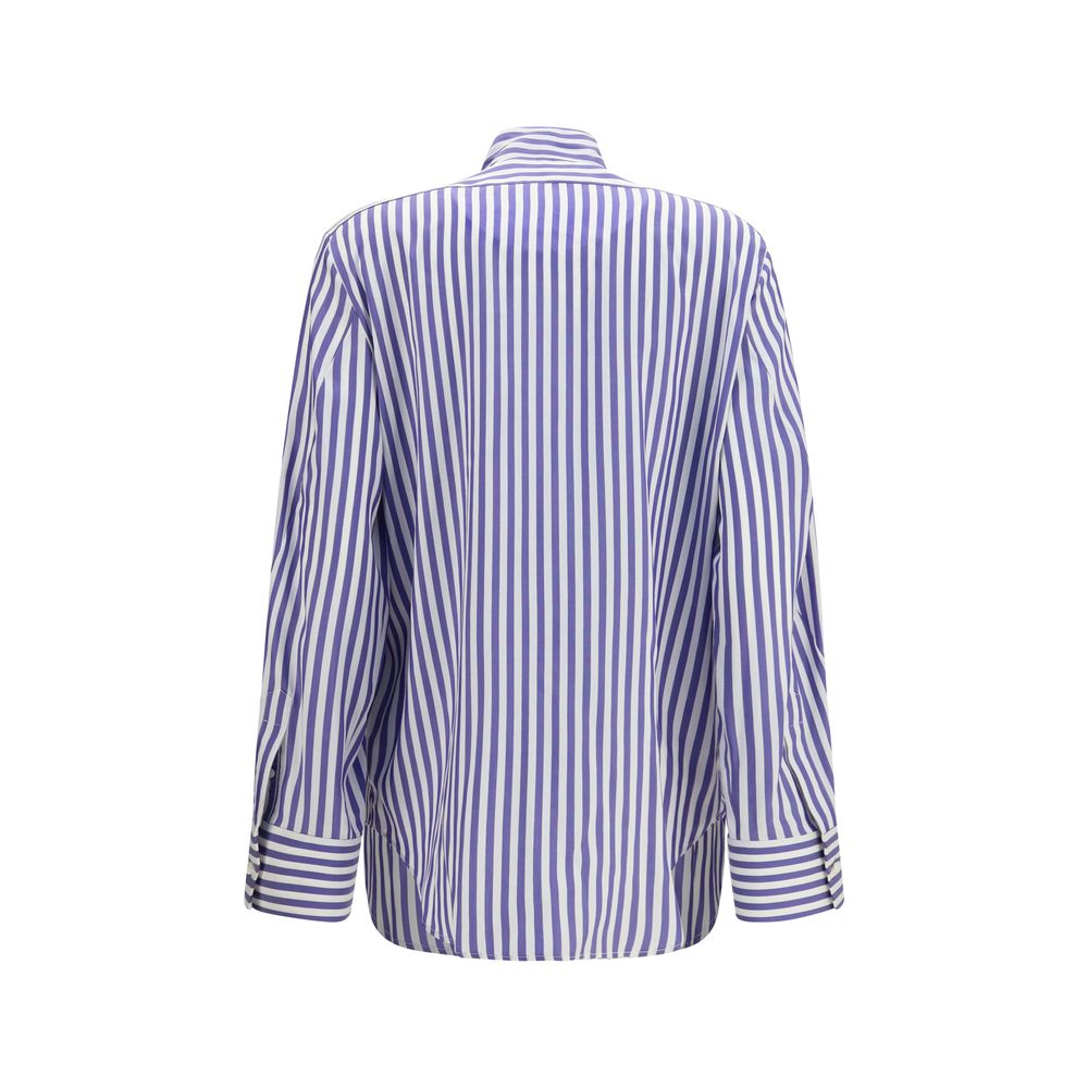 Givenchy Blue Silk Pattern Shirt