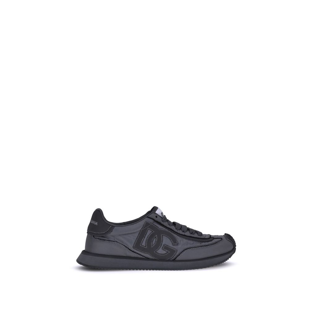Dolce & Gabbana Black Polyester Athletic Sneakers