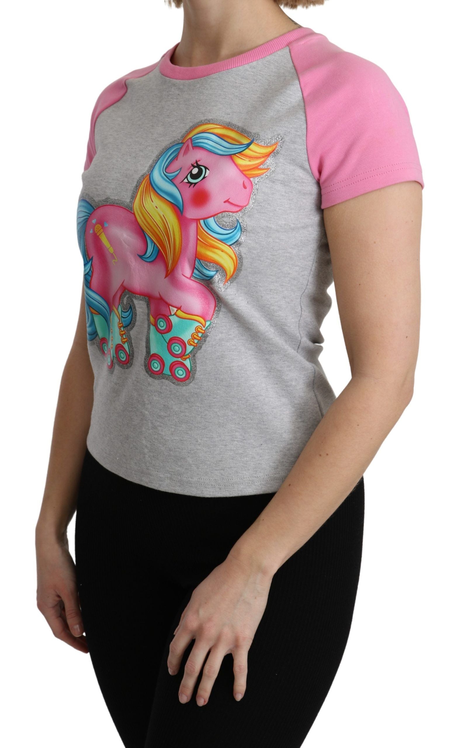 Moschino Gray and pink Cotton T-shirt My Little Pony