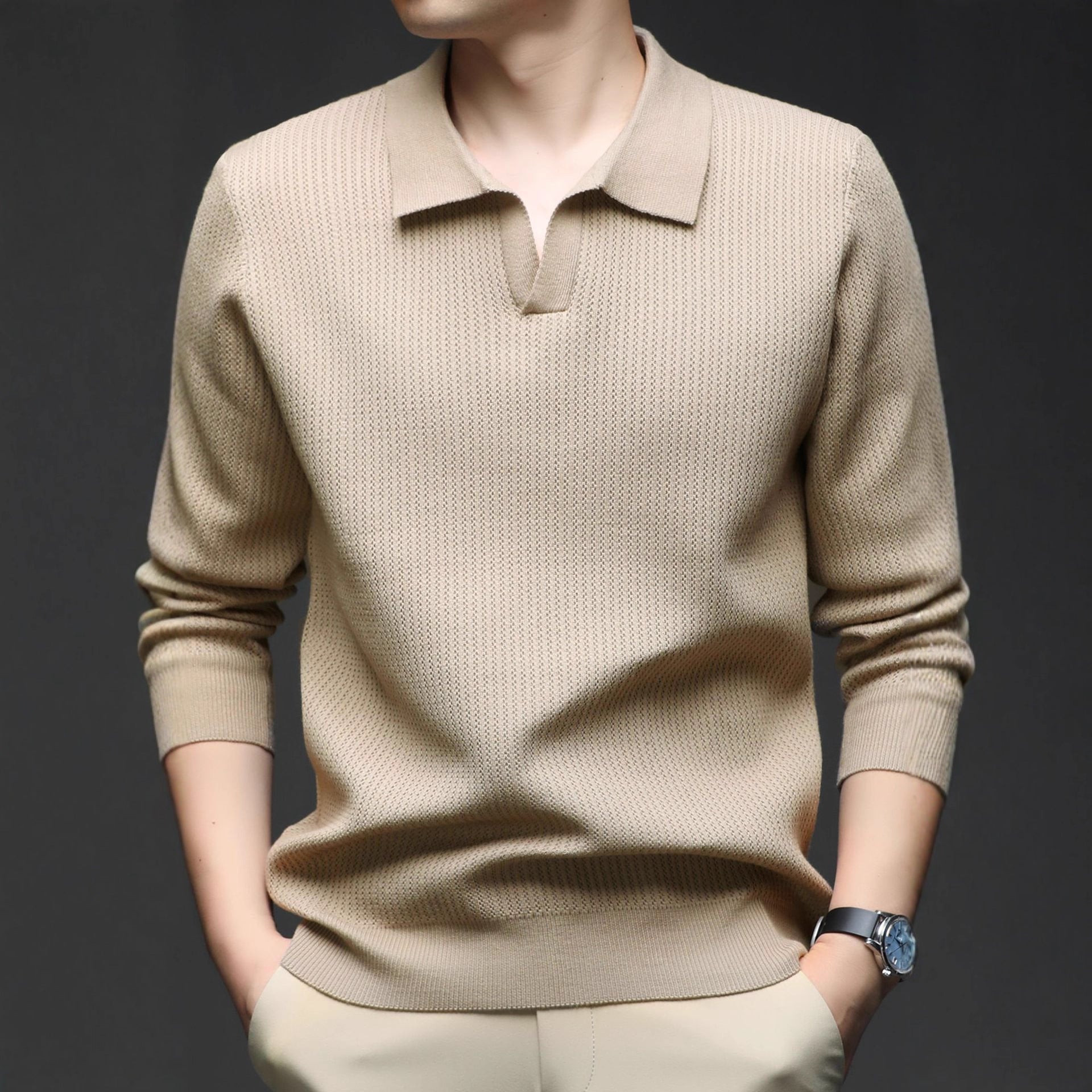 Men's Autumn Simple Casual All-match Loose Inner Wear Bottoming Shirt Sweater Signvm Project