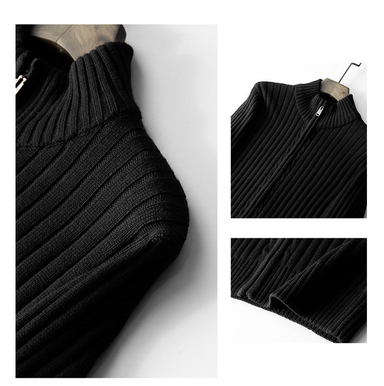 Men's Winter Outer Wear Knitted Sweater Cotton Solid Color Signvm Project