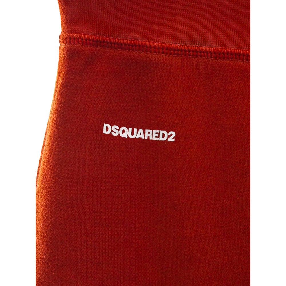 Dsquared2 Red Cotton Athletic Pants