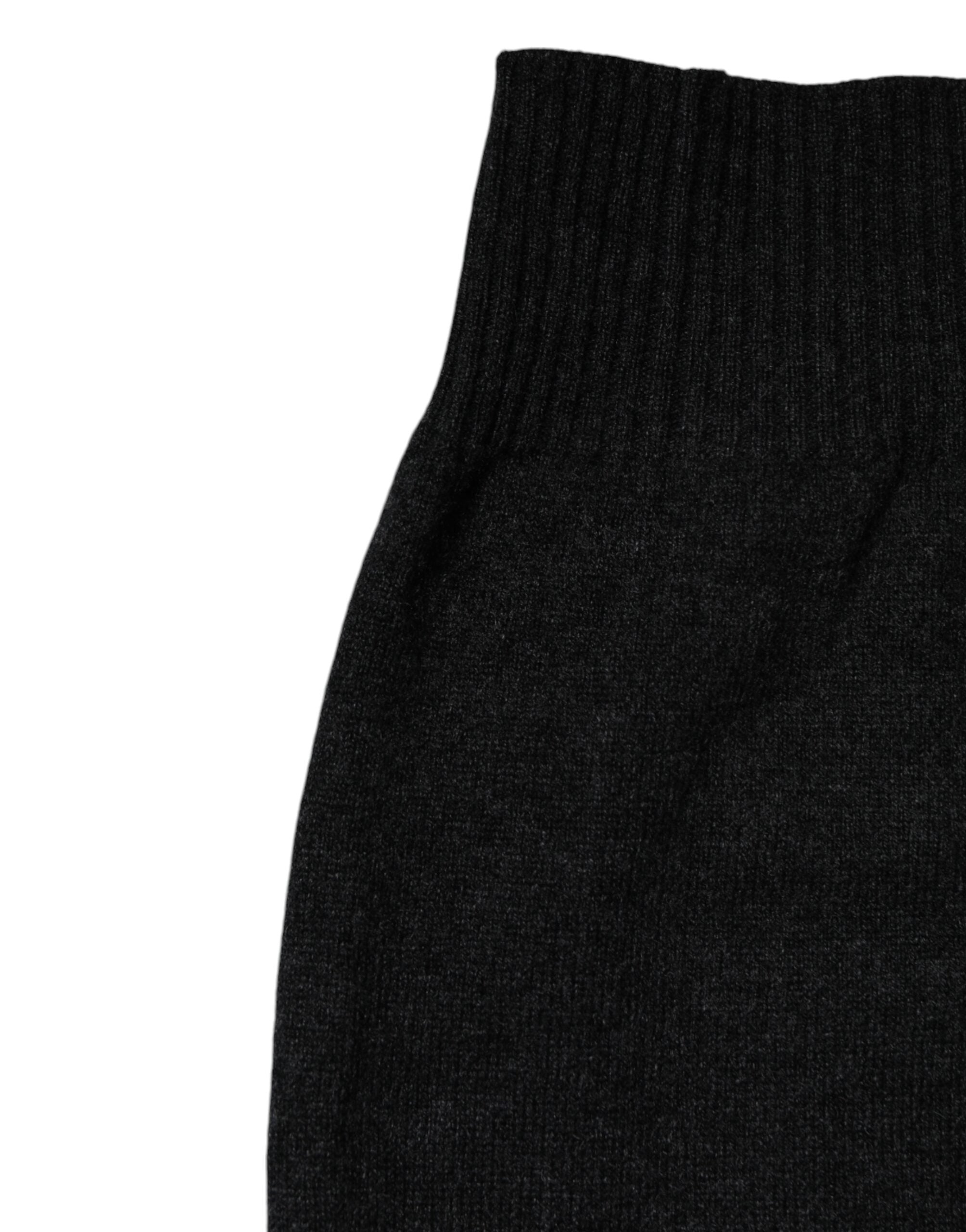Black Cashmere Knitted Neck Warmer Foulard Scarf