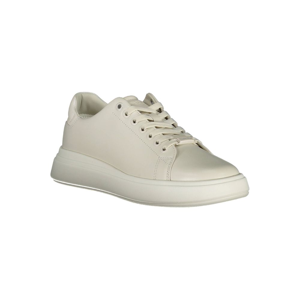 Calvin Klein Beige Leather Sneaker