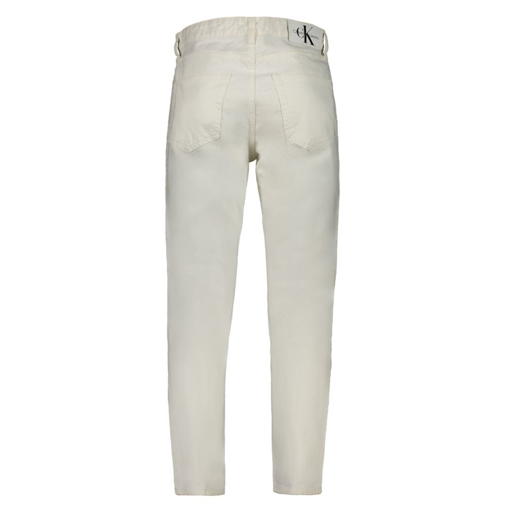 Calvin Klein White Cotton Jeans