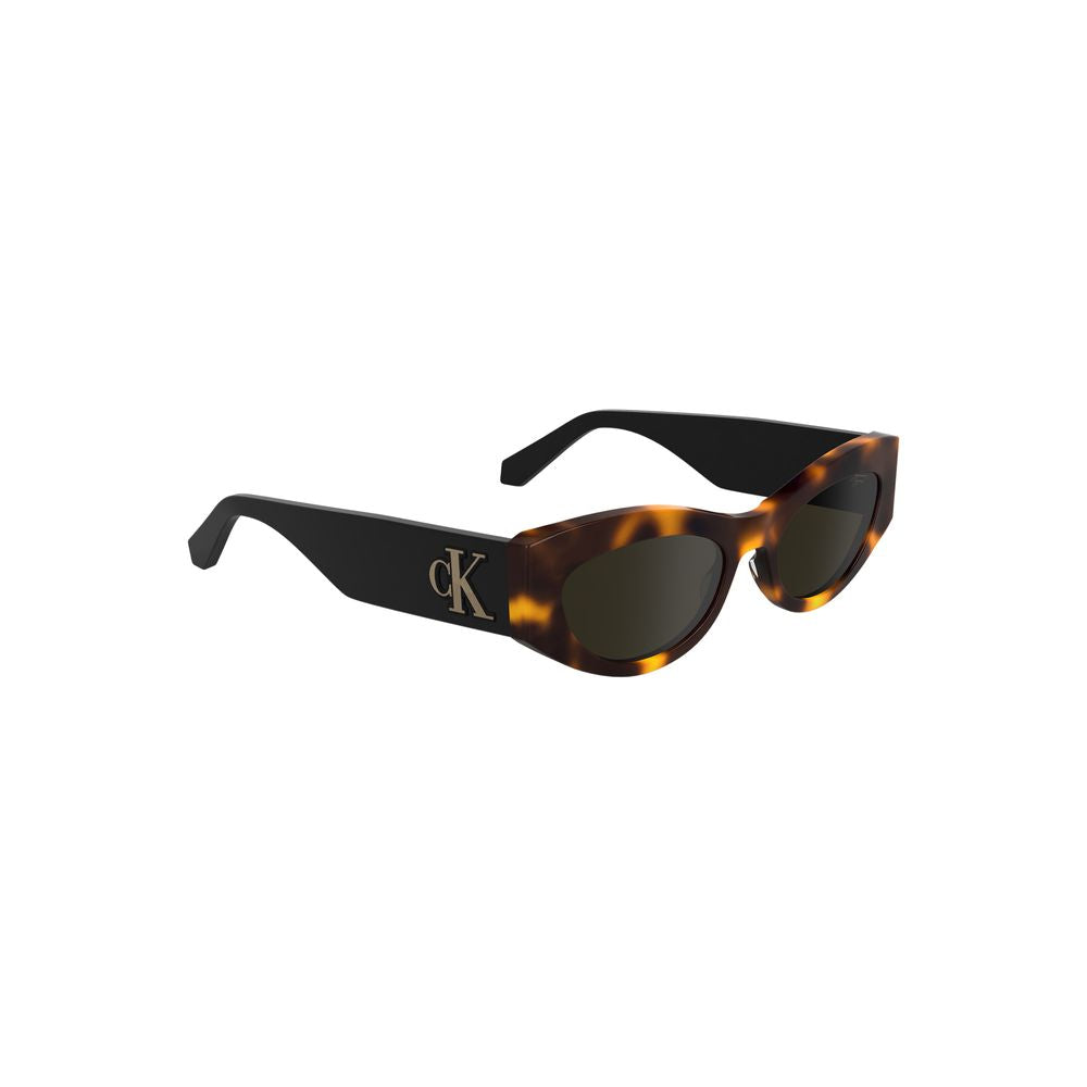 Calvin Klein Brown Acetate Sunglasses