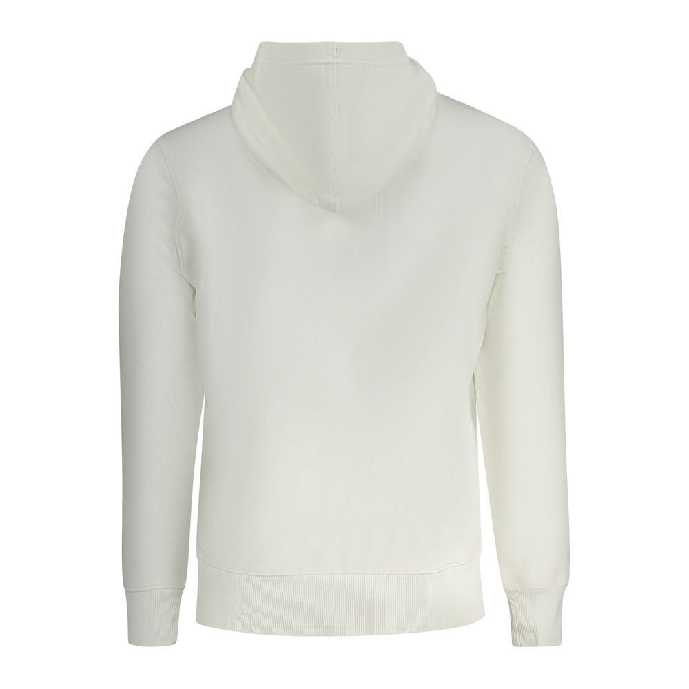 Calvin Klein White Cotton Hooded Sweatshirt