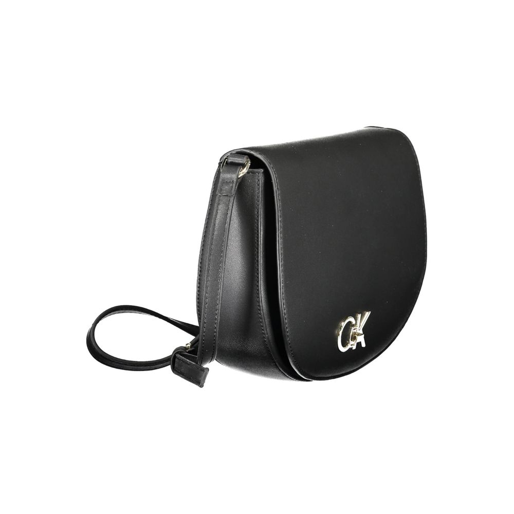 Calvin Klein Black Polyurethane Shoulder Bag