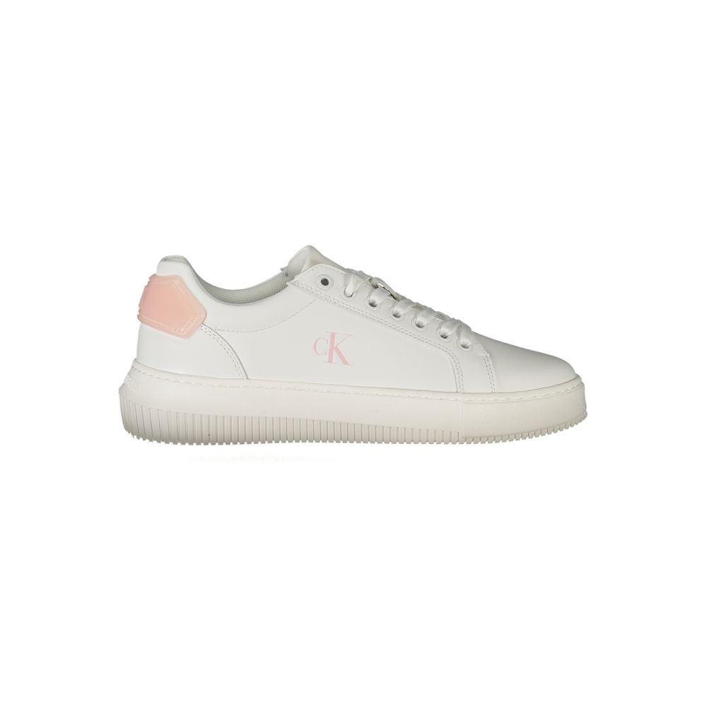 Calvin Klein White Polyurethane Sneakers