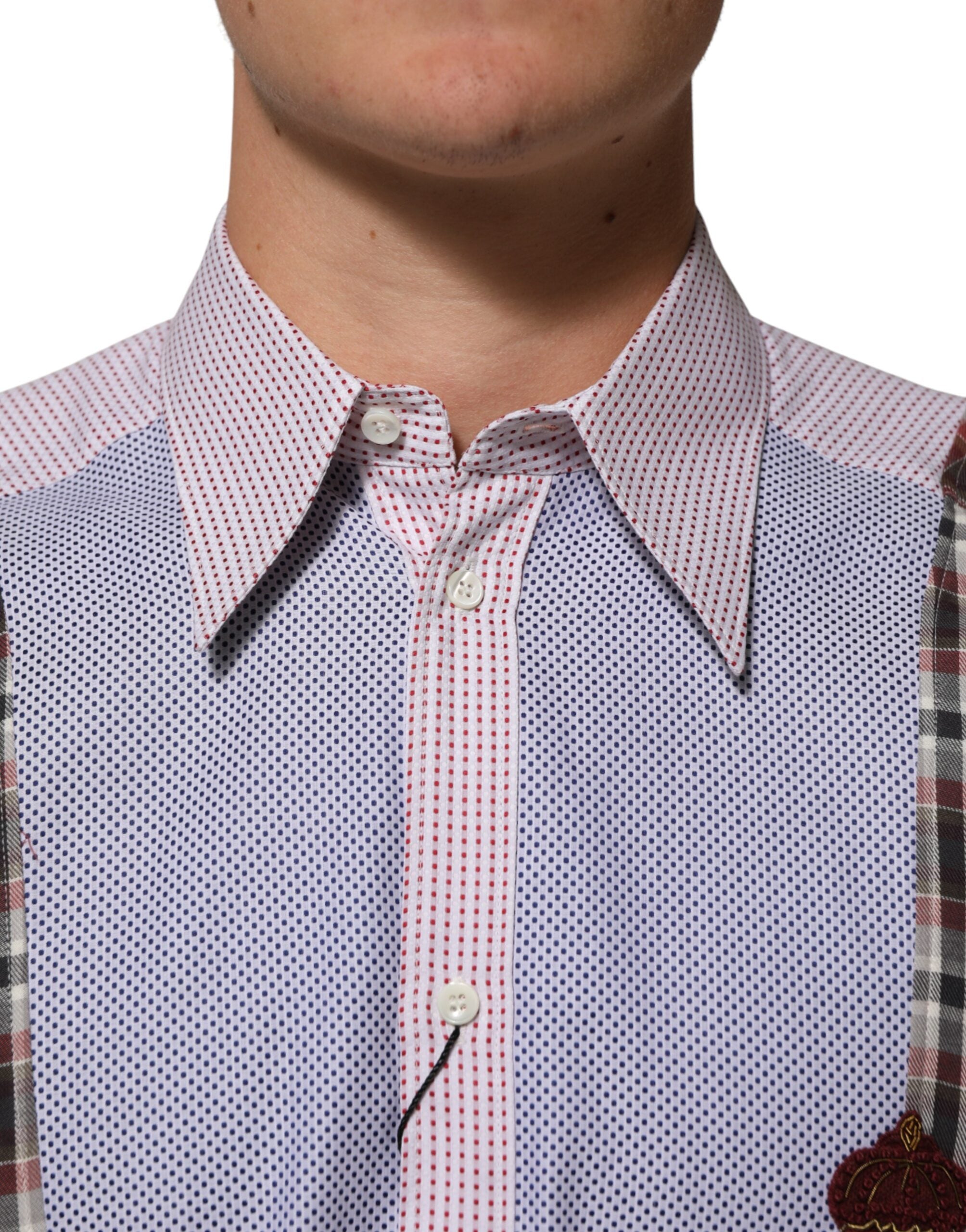 Dolce and Gabbana Multicolor Cotton Checkered Shirt