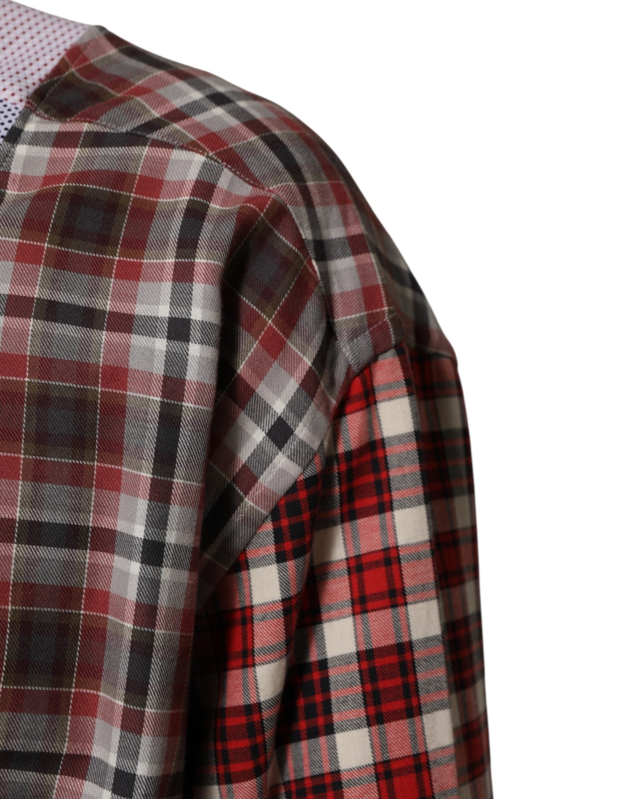 Dolce and Gabbana Multicolor Cotton Checkered Shirt