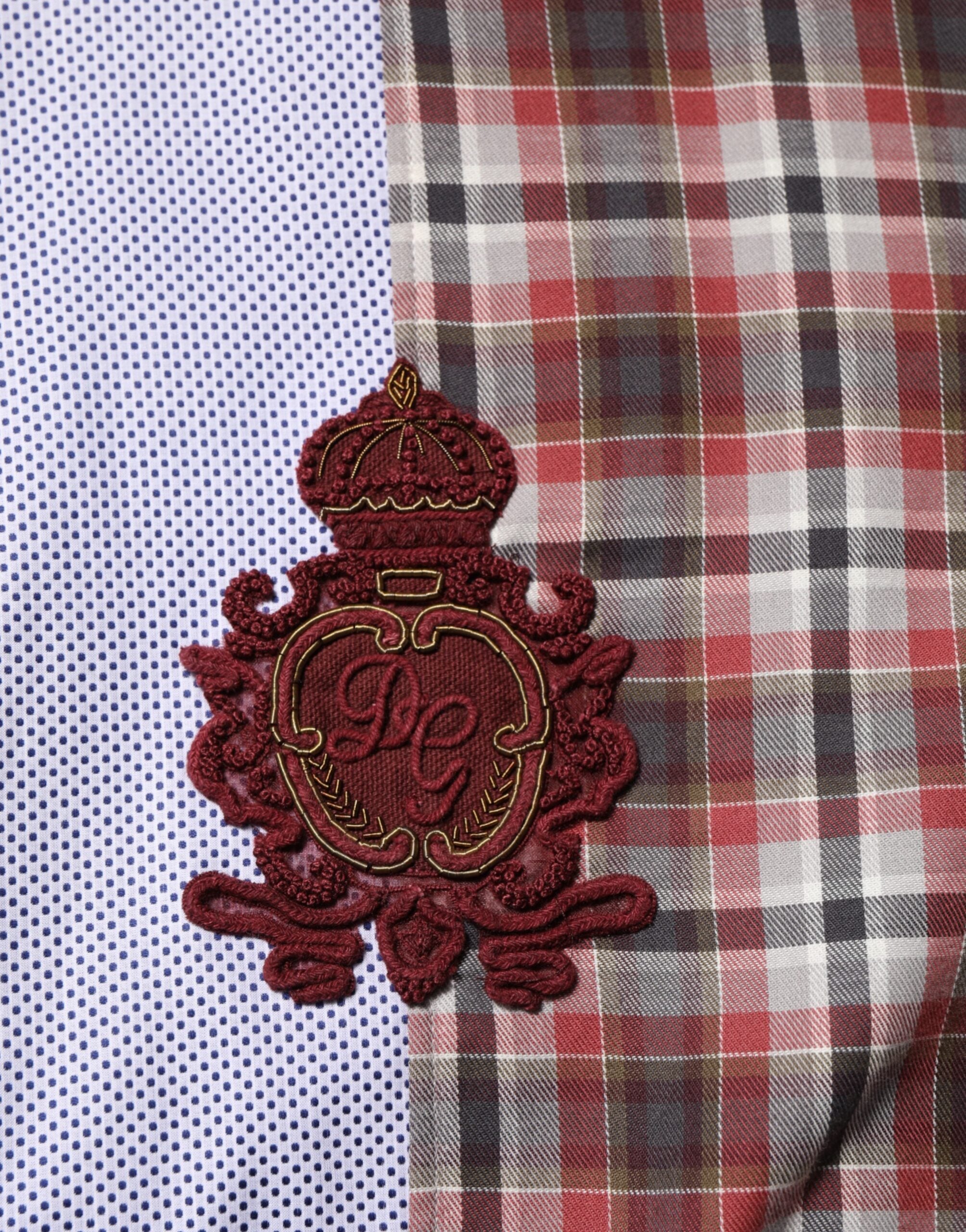 Dolce and Gabbana Multicolor Cotton Checkered Shirt