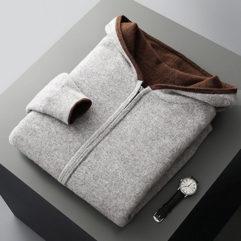 New Color-block Design Knitted Men's Jacket Signvm Project