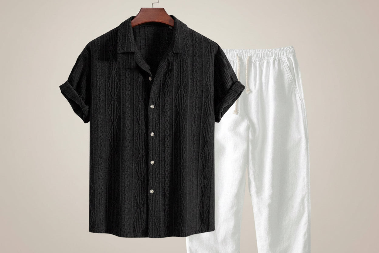 Loose Short Sleeve Shirt Trousers Suit Men Signvm Project