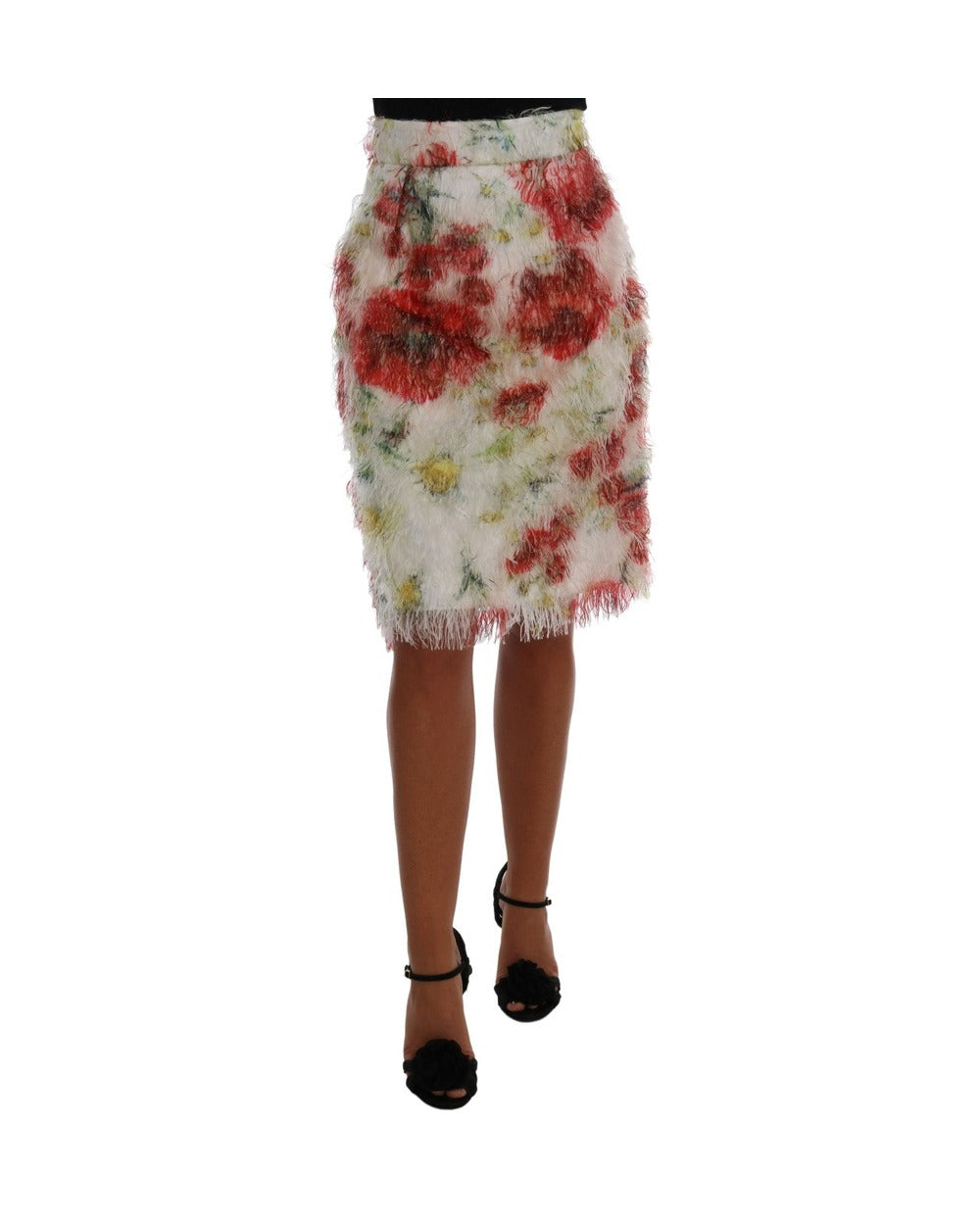 Dolce & Gabbana Floral Patterned Pencil Straight Skirt