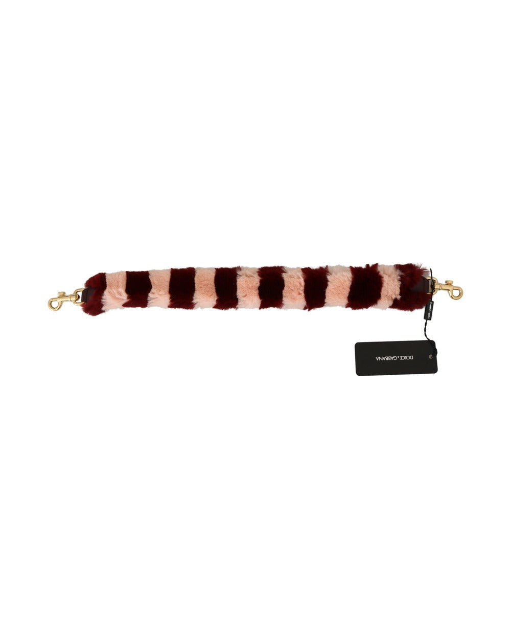 Dolce & Gabbana Pink Red Lapin Fur Accessory Shoulder Strap