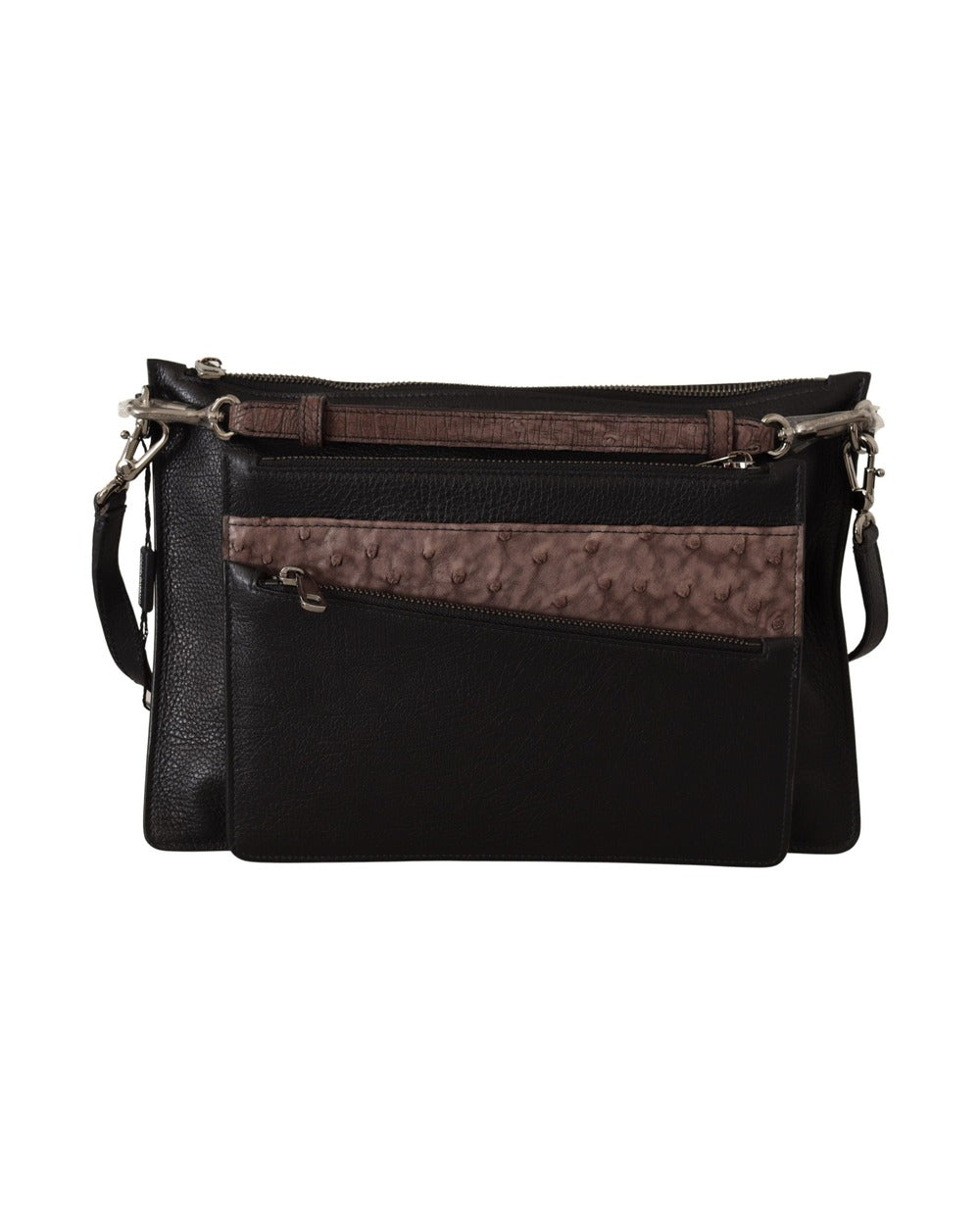 Dolce & Gabbana Black Exotic Leather Shoulder Sling Alta Sartoria Bag