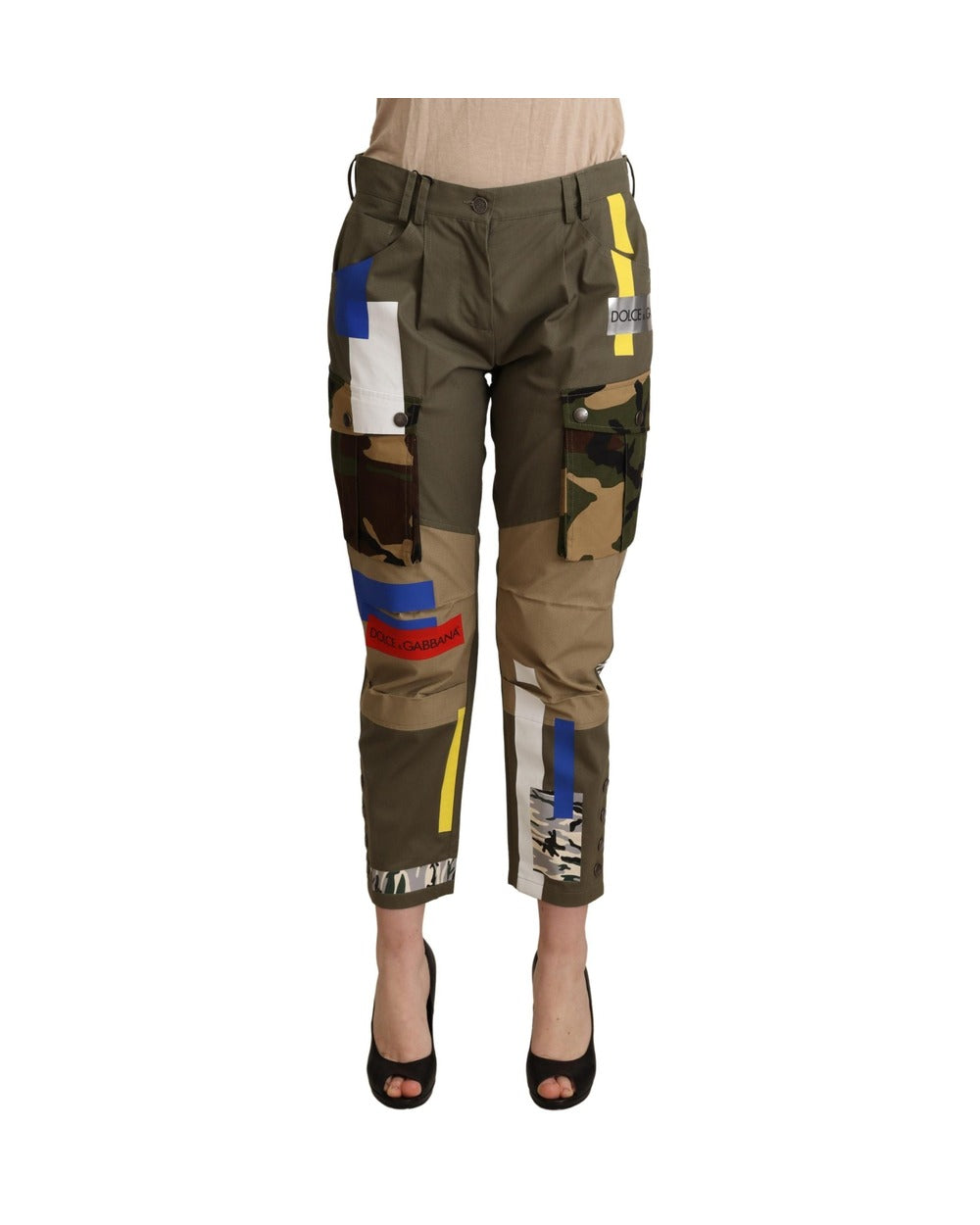Dolce & Gabbana Green Military Cargo Trouser Cotton Pants