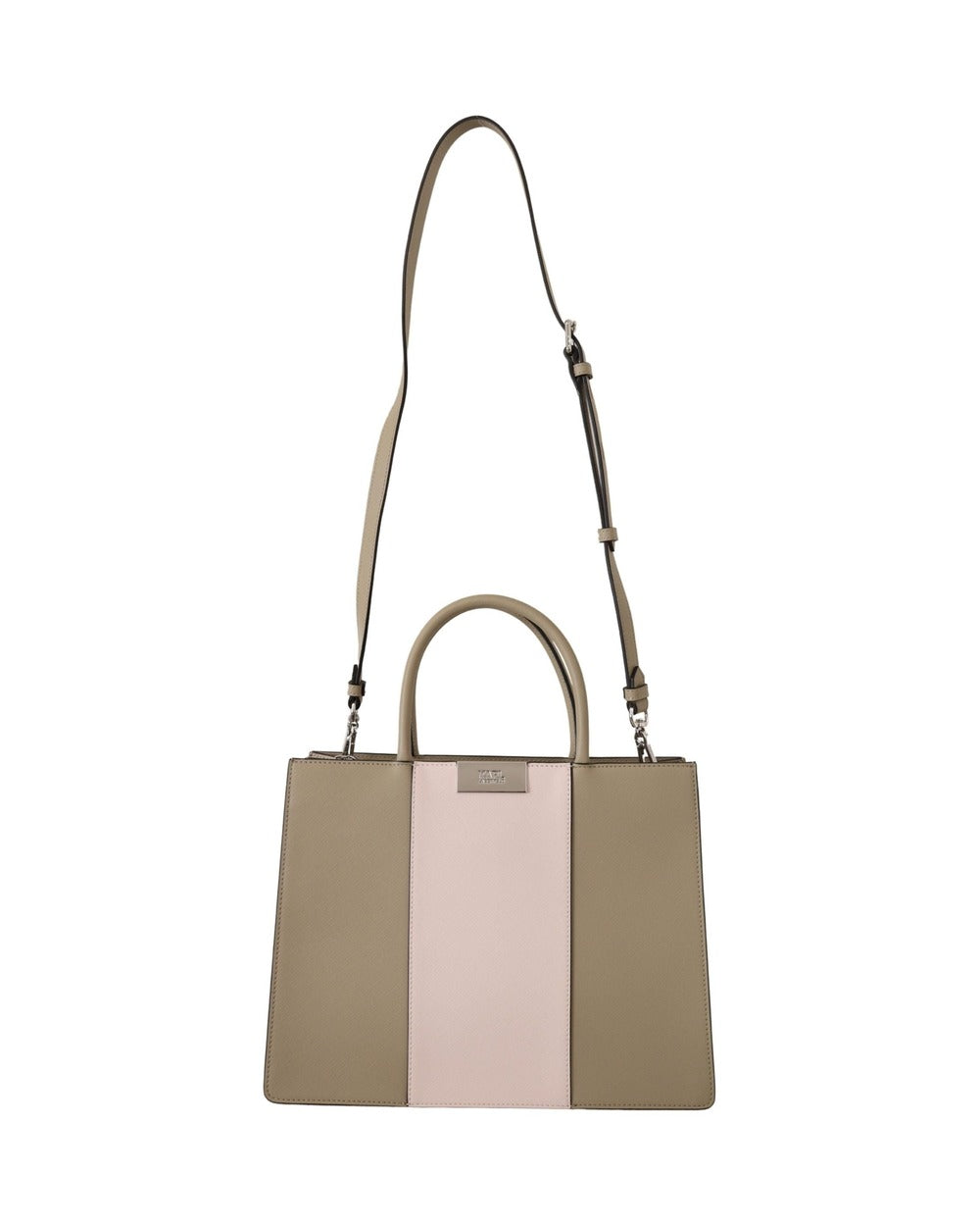 Karl Lagerfeld Sage Green Polyurethane Tote Shoulder Bag