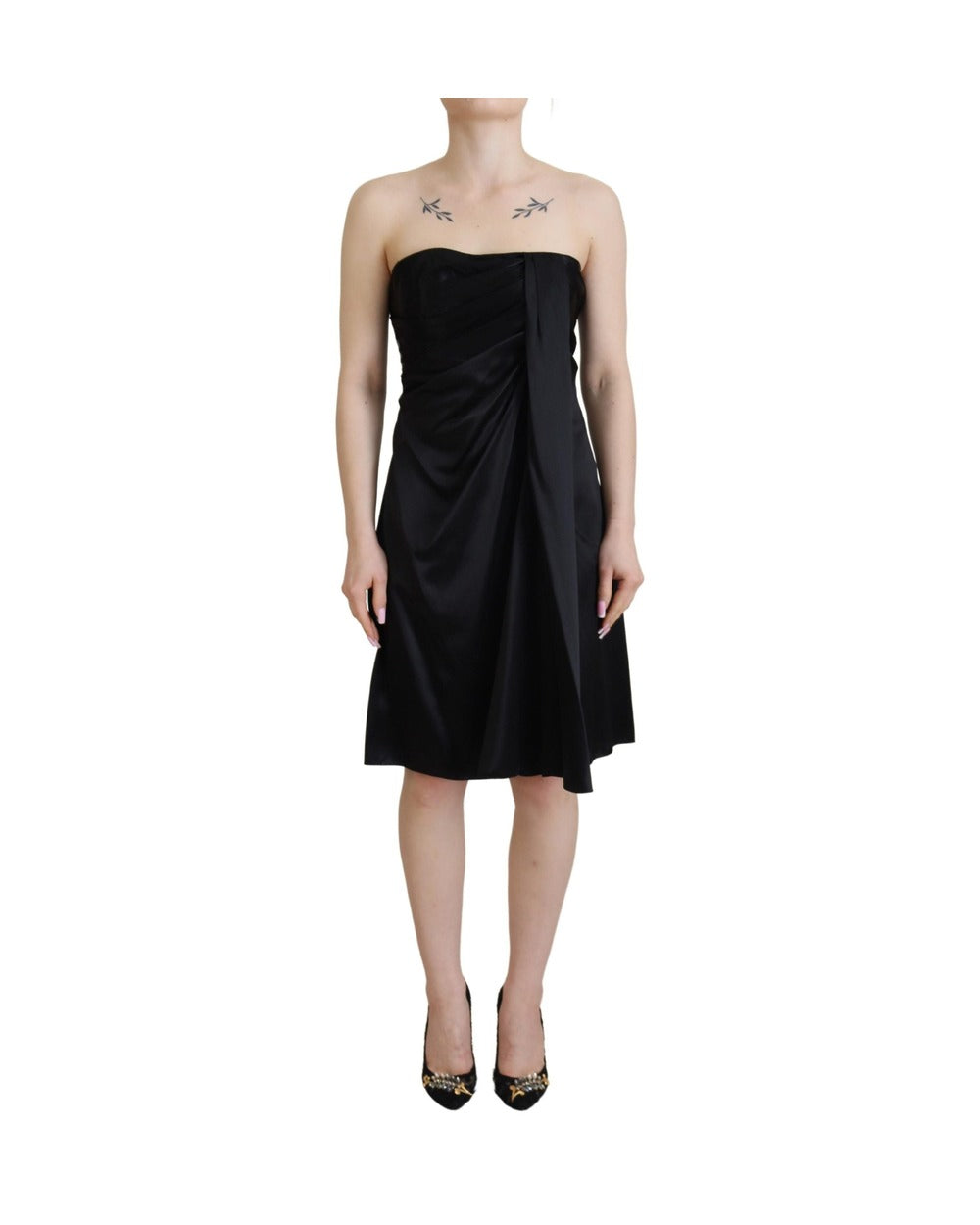 Dolce & Gabbana Black Silk Shift Short Mini Party Dress