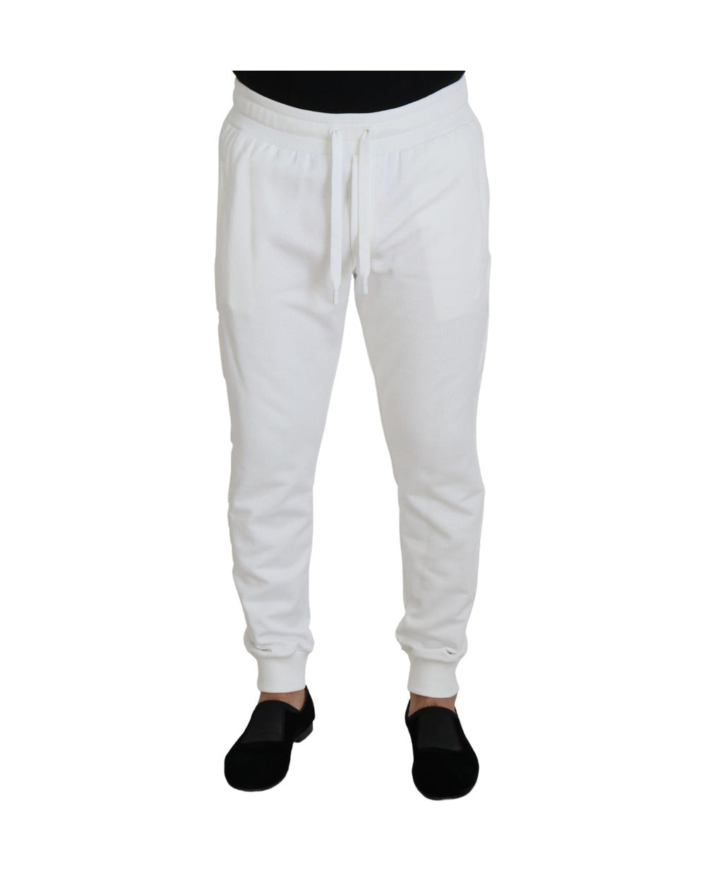 Dolce & Gabbana White Sport Logo Cotton Sweatpants Trousers Pants