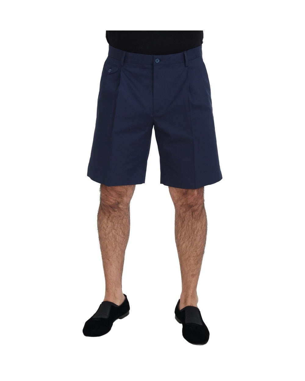 Dolce & Gabbana Blue Chinos Cotton Stretch Casual Shorts