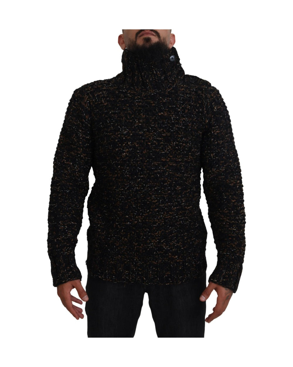 Dolce & Gabbana Brown Fatto A Mano Turtleneck Pullover Sweater