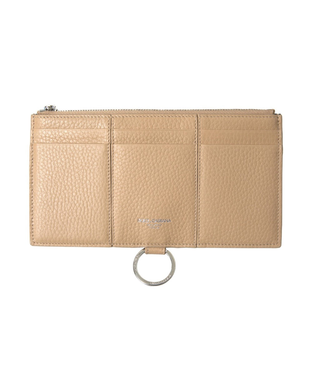 Dolce & Gabbana Beige Leather Shoulder Cardholder Shoulder Strap Wallet