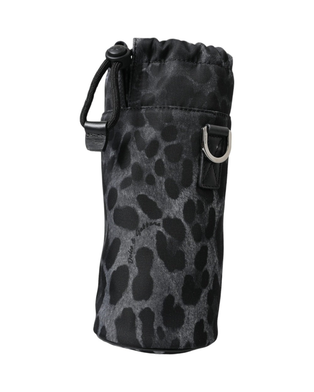 Dolce & Gabbana Black Leopard Round Slim Tote Bottle Cage Bag