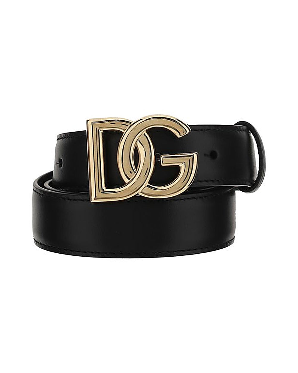 Dolce & Gabbana Black Calf Leather Bos Taurus Regular Belt