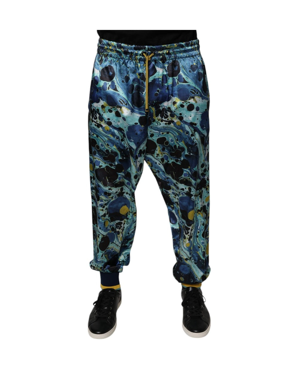 Dolce & Gabbana Multicolor Marble Print Jogger Men Sweatpants Pants