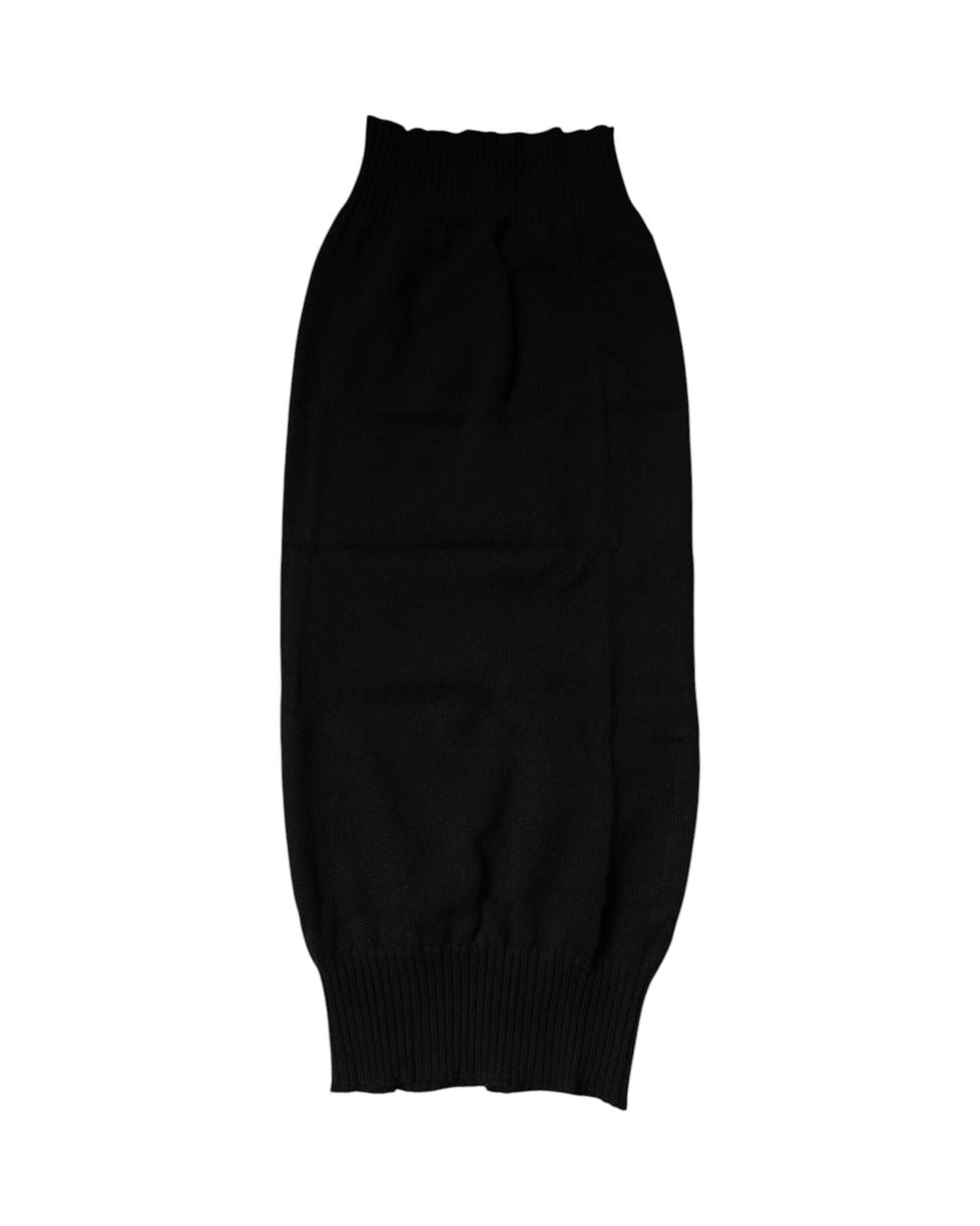 Dolce & Gabbana Black Cashmere Knitted Neck Warmer Foulard Scarf