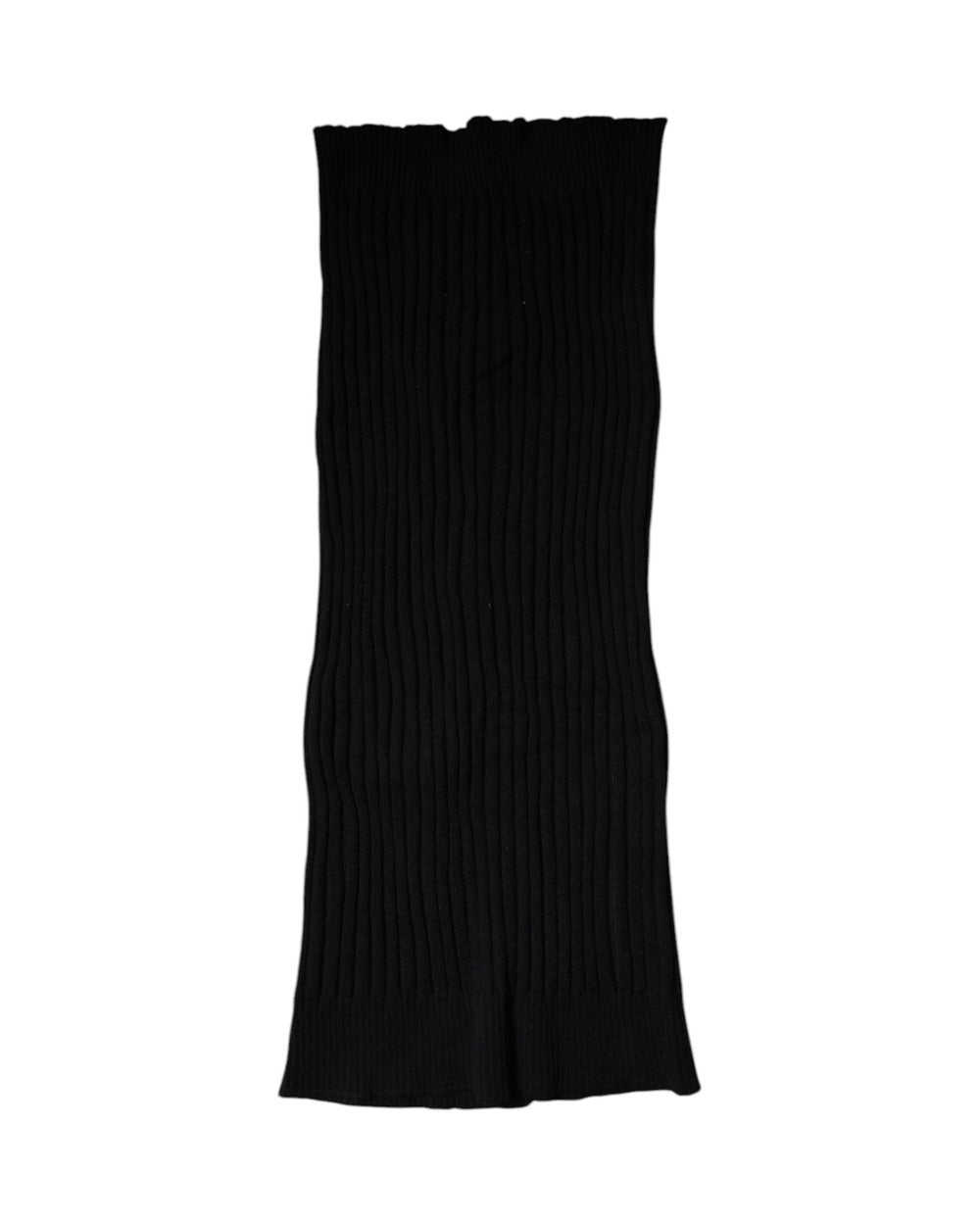 Dolce & Gabbana Black Cashmere Knitted Neck Warmer Foulard Scarf