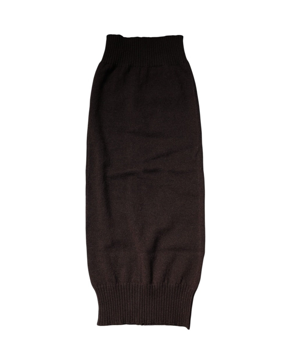 Dolce & Gabbana Brown Cashmere Knitted Neck Warmer Foulard Scarf