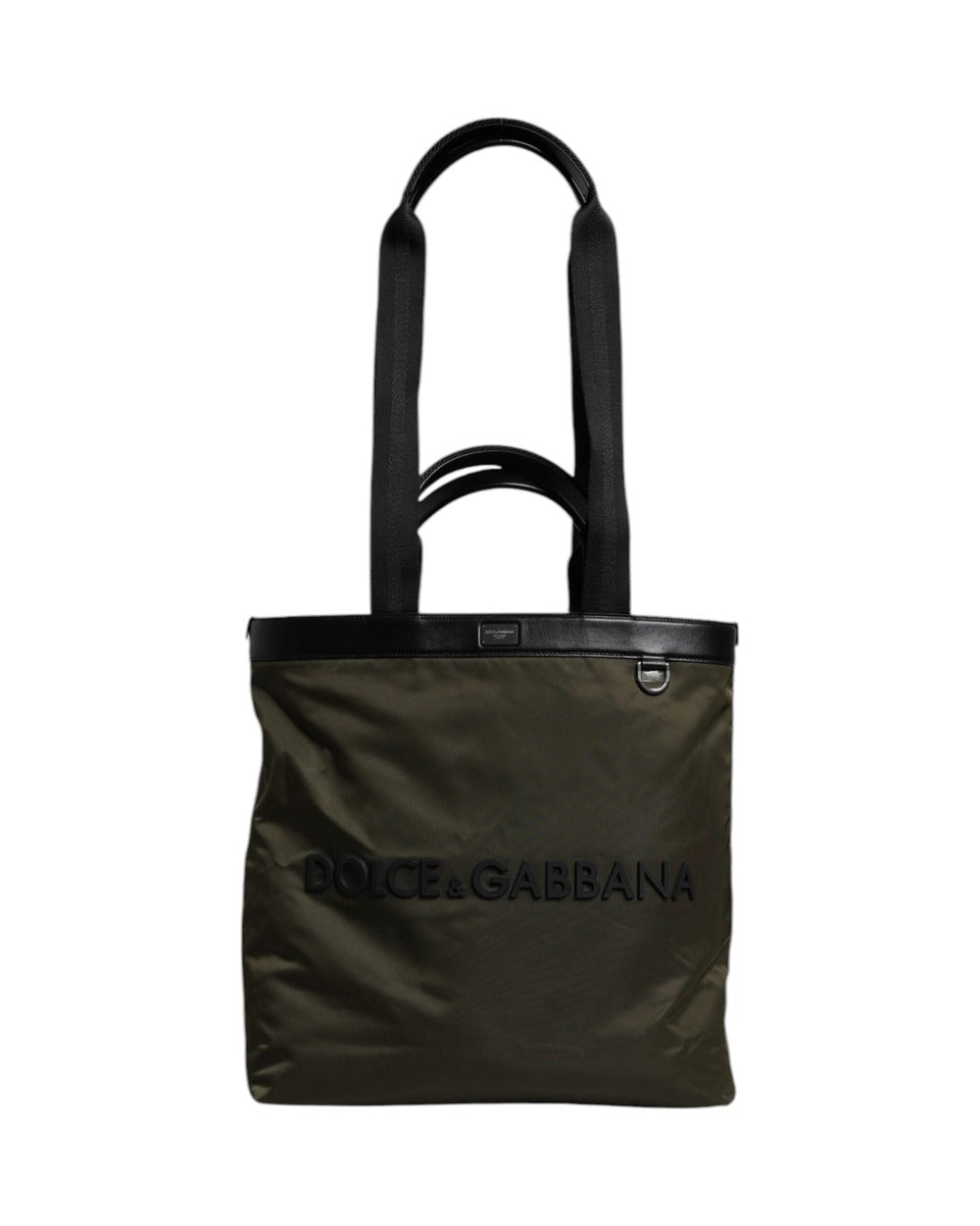 Dolce & Gabbana Military Green Nylon Shoulder Strap Tote Bag